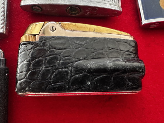 Image 1 of Lot of 10 Vintage Silver Match Lighters - Brother Lite - Ronson-Hadson