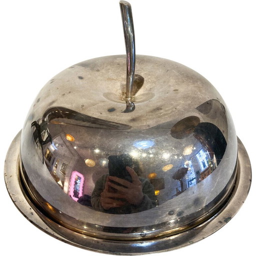 Beurrier vintage en argent par Christofle, France