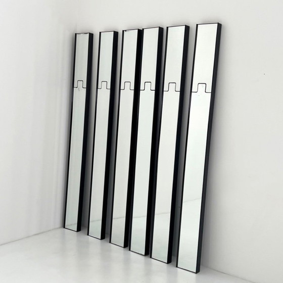 Image 1 of Set di 6 specchi e attaccapanni Gronda di Luciano Bertoncini per Elco, anni '70