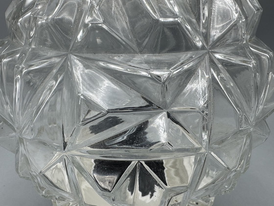 Image 1 of Clear glass lamp with beautiful pattern