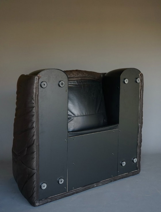 Image 1 of Amak Lounge Chair aus braunem Leder von Annie Hieronimus für Cinna, 1980er Jahre