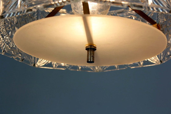 Image 1 of Vintage Sculptural Glass Pendant Lamp attributed to Kamenický Šenov, 1970s