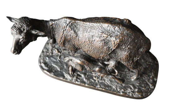 Image 1 of Pierre-Jules Mêne (1810-1879 )Bronze, The ewe and her lamb, with provenance