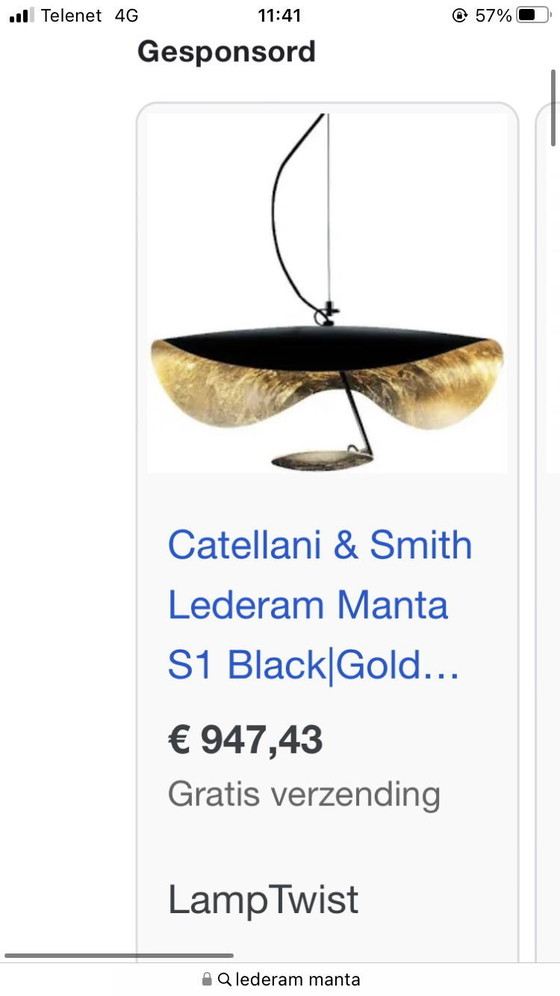 Image 1 of Cattelani & Smith Pendant Lamp