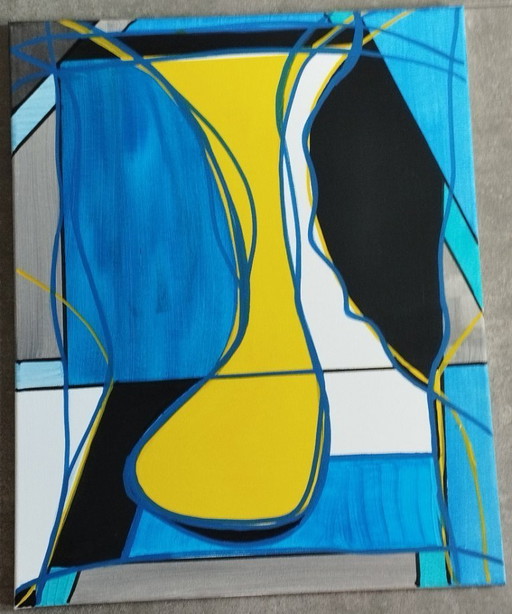 Abstraktes Gemälde 50x40 Sattelnase