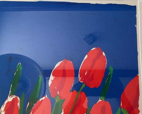 Monoprint - Joop Rozendaal - Dé Noordwijkse Tulpenschilder – Objets d'art, Paper (photo 7 of 10)