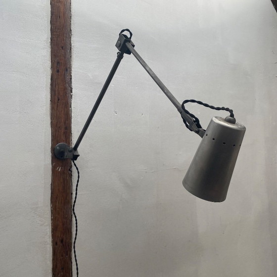 Image 1 of ANTIQUE 1950S INDUSTRIAL WORKSHOP SCONCE