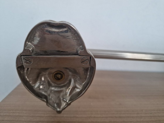 Image 1 of Portasciugamani doppio antico in metallo argentato