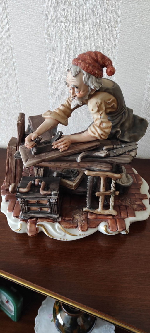 Capodimonte Porcelain Statue The Carpenter