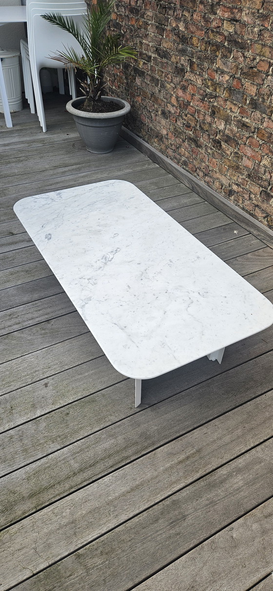 Image 1 of Rechthoekige salontafel marmer - Binnen of Buiten
