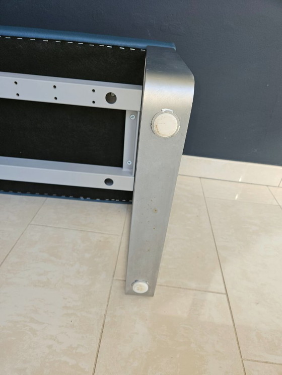 Image 1 of Rolf Benz 620 eetkamerbank leer petrol kleur