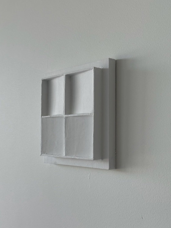 Image 1 of Triptyque de reliefs blancs dans le style Zero - Atelier Nul (Directement de l'artiste)