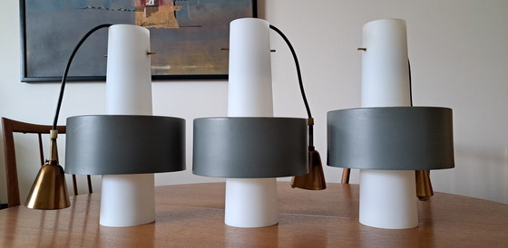 Image 1 of 3x Mid-Century Vintage Pendant Lamps – 1970s Design Classics