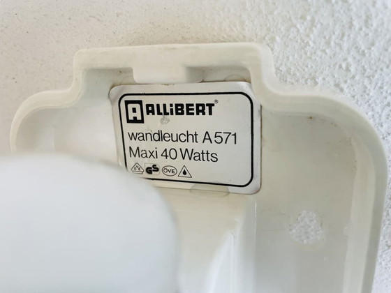 Image 1 of Glass and wood wall sconce light for bathroom or corridor 1990s