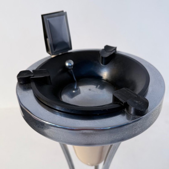 Image 1 of Standing ashtray with matchbox holder