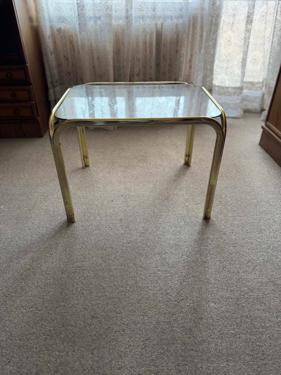 Vintage Brass Coffee Table, 1970s – Coffee table books, Glass (photo 6 of 6)