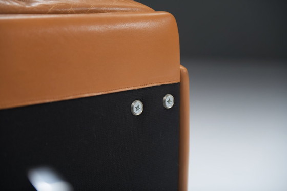 Image 1 of Schitterende DS-P lederen draaistoelen van Robert Haussmann - De Sede Swiss