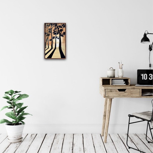 Acrylique et encre sur châssis entoilé 