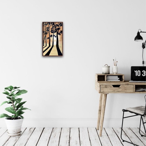 Image 1 of Acrylique et encre sur châssis entoilé 