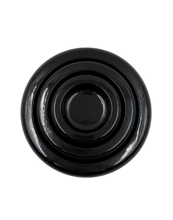 Image 1 of Cendriers empilés en céramique de l'ère spatiale / Vide Poche / Centre de table, Italie, années 1970