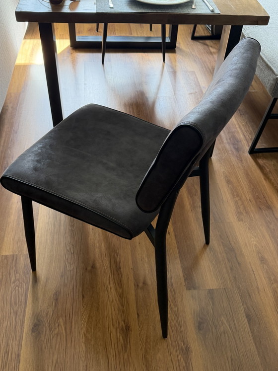 Image 1 of 2 chaises de salle à manger gris foncé