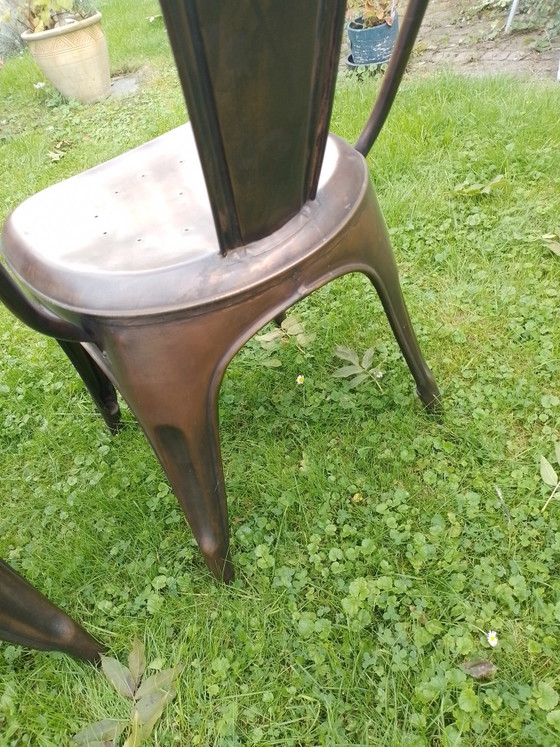 2 X Metall-Industriestühle – Stühle und Loungesessel (photo 3 of 8)