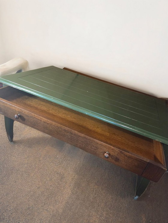 Image 1 of For Sale: Unique Olive Green Side Table/Coffee Table