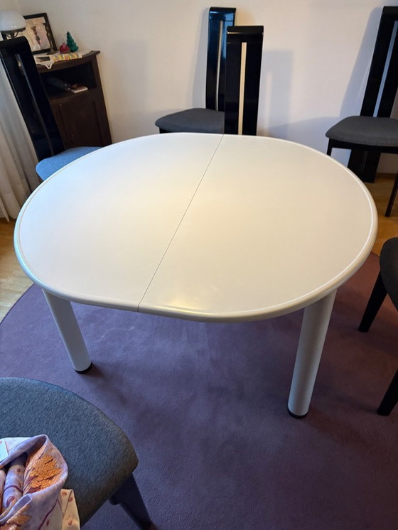 Image 1 of Esclusivo set di 6 sedie italiane con schienale alto – Design Pietro Costantini – Nero e Grigio