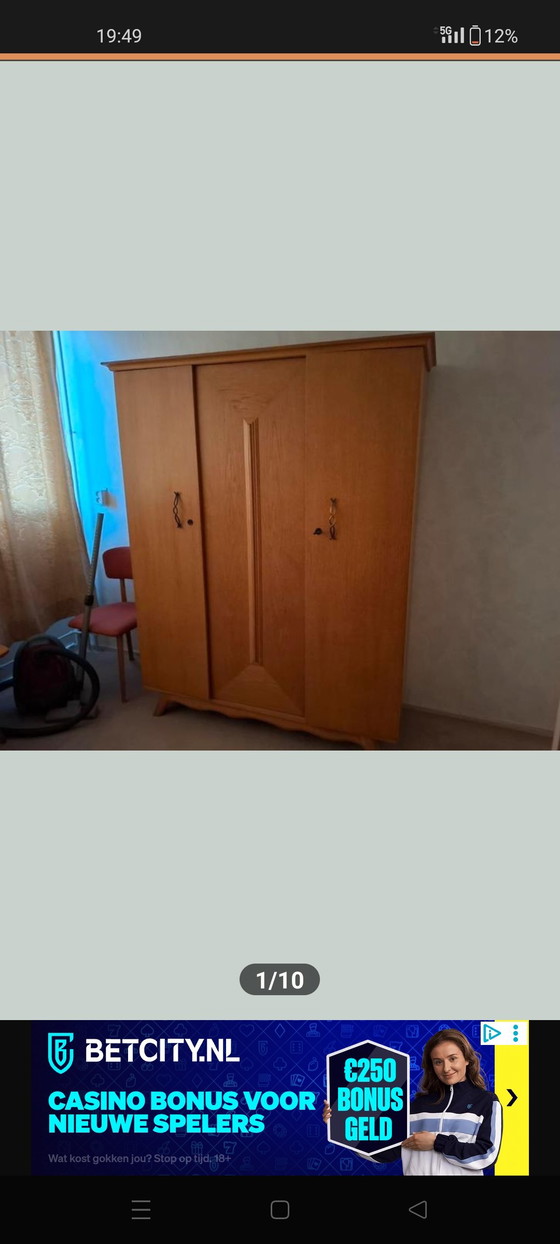 Image 1 of Mobile vintage a tre ante in stile metà secolo, risalente agli anni '50/'60.