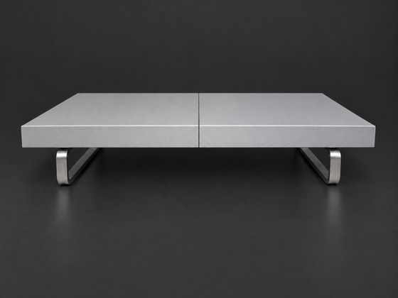 Leolux Tablet Coffee table, Aluminium, Wood, Silver (photo 4 of 5)