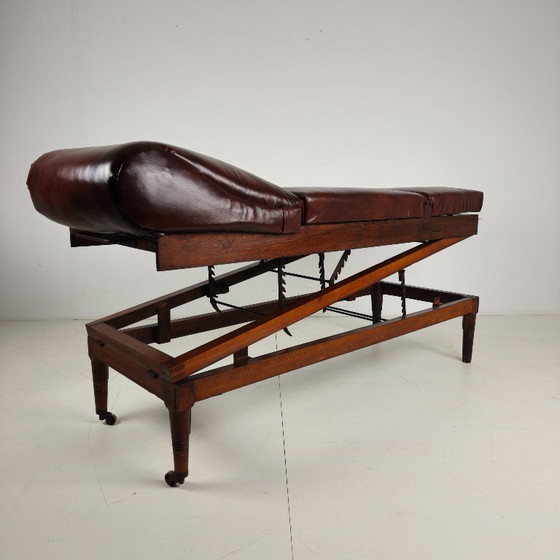 Lit d'hôpital militaire anglais ancien – XIXe siècle – Lits 1 personne, Wood, Leather (photo 12 of 16)
