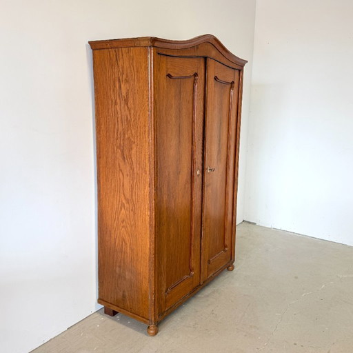 Antieke Eiken Biedermeier Meidenkast met Authentiek Pennenrek – kledingkasten, Wood, Vintage (photo 2 of 15)