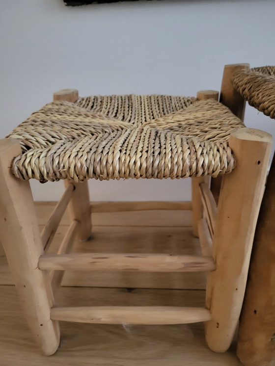 Image 1 of Set aus 2 Holzhockern