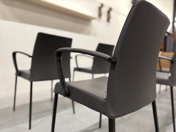 Image 1 of 8 Jori Perla eetkamerstoelen Lipano leer 