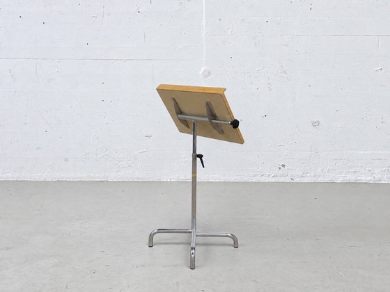Pupitre d'Orchestre avec Structure en Acier Chromé & Plateau en Bois – Objets déco, Chrome (photo 11 of 13)