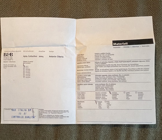 Image 1 of B&B Italia | Max Alto Antonio Citterio