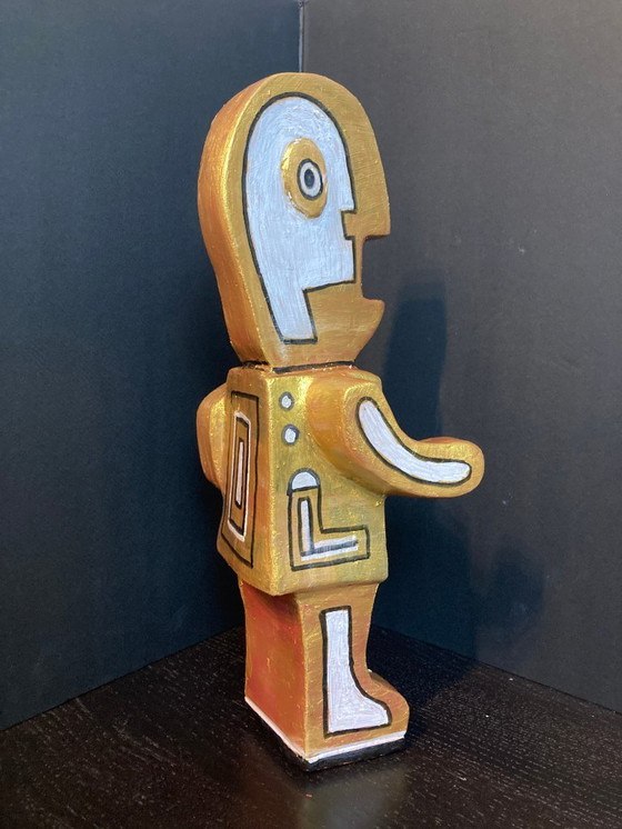 Image 1 of Original porcelain sculpture by Don Kosta - Golden Koko