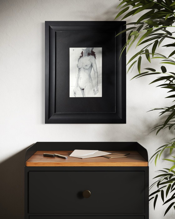 Eugène Eechaut (1928-2019) - Artwork - Framed - Signed, 1977 – Paintings & Drawings, Paper, Plexiglass (photo 7 of 14)