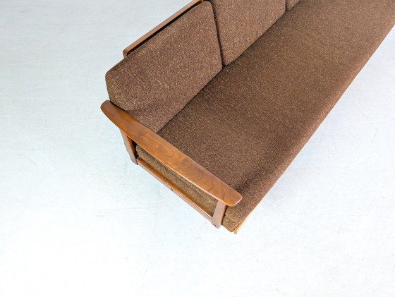 Image 1 of Vintage bank van Walter Wilhelm Knoll, uitschuifbaar, walnoothout