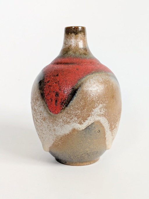 West German Pottery Vase by Ruscha Keramik, Model 830 Vulcano Fat Lava, 1960s