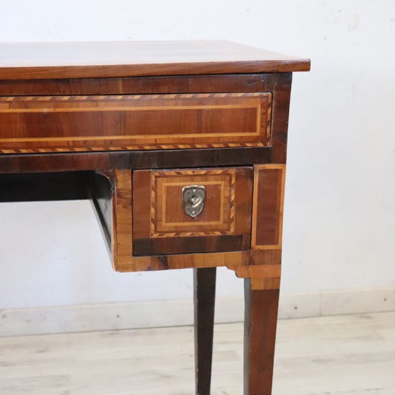 Image 1 of Antique Desk in Walnut inlaid, Italy Late 19th Century