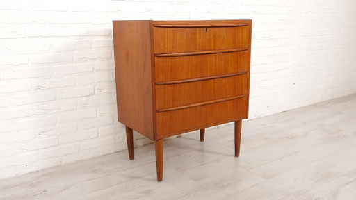 Vintage Deense Ladekast | Teak | 4 Lades