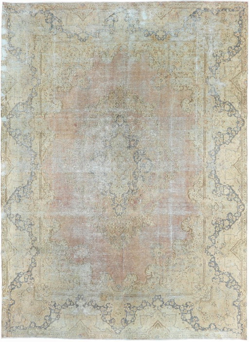 Tappeto orientale originale annodato a mano, vintage, artistico, moderno, 400 x 290 cm, condizioni eccellenti