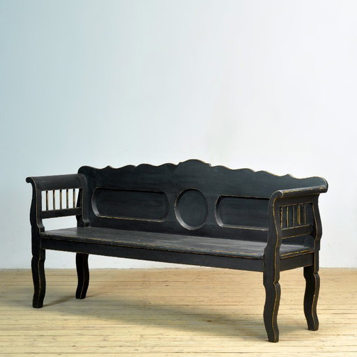 Antieke grenen bank, jaren 1900