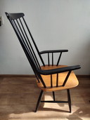 chaise à fuseaux scandinave, chaise à fuseaux en bois