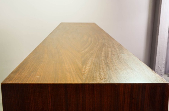 Image 1 of Mid-Century Louis van Teeffelen Design Teak Wooden High Sideboard for Webe with Ceramic Ravelli Tiles. The Netherlands, 1960s