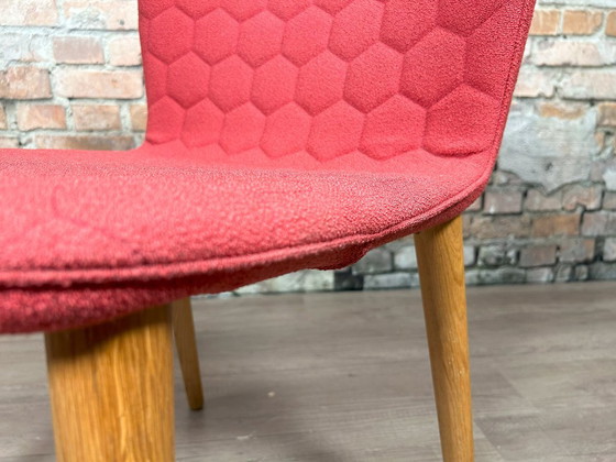 Sancal Tee – Korallenrotes Holz | José Manuel Ferrero – Esszimmerstühle, Textile, Wood (photo 5 of 12)