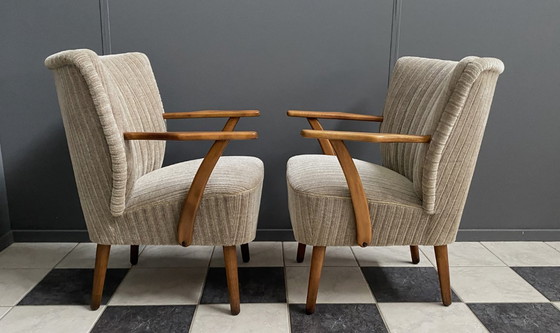 Image 1 of Ensemble de chaises de cocktail avec accoudoirs, années 1960