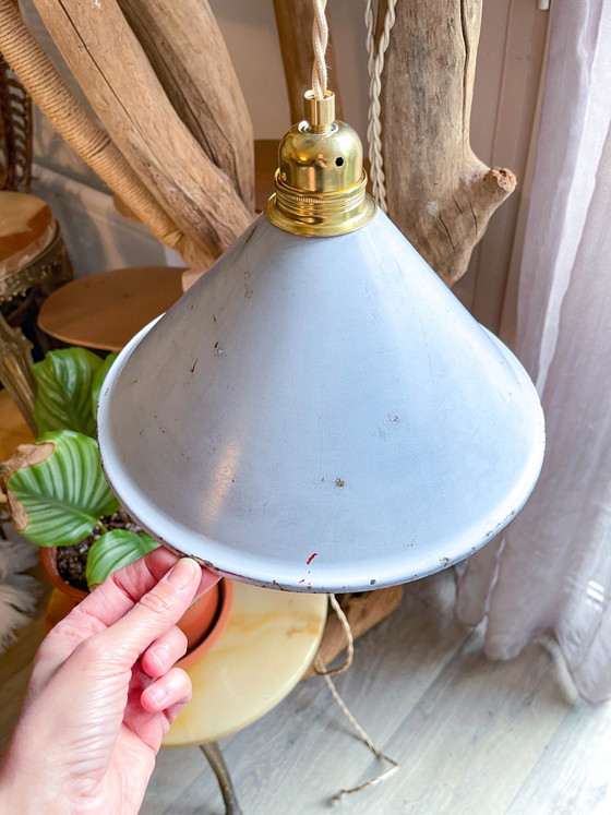 Lampada Portatile Vintage Personalizzabile in Lamiera Smaltata – Illuminazione, Industrieel (photo 4 of 13)