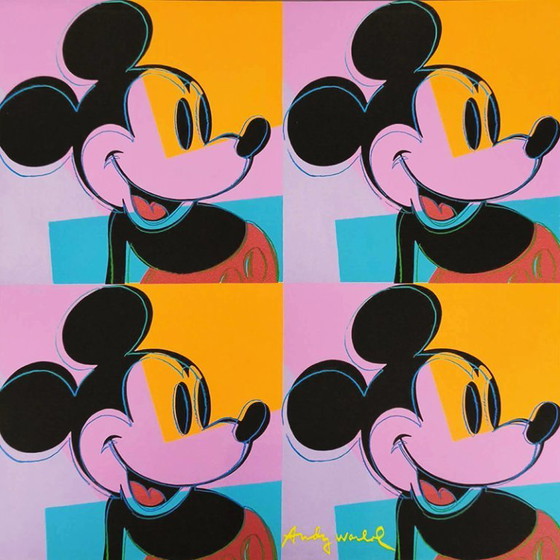 Image 1 of Litografia in edizione limitata "Topolino" di Andy Warhol, realizzata da CMOA.